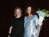 Megan (stage manager) with drama teacher