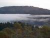 Fog lifting---TCOTU domes visible on hill