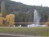 Fountain and 7 Swans-a-swimming