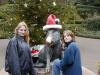 Megan and Kayla with Santa Boar (2)