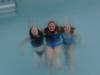 Katy, Bear, and Megan in pool - 2