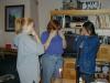 Megan, Monica, and Diana reciting Hanukah prayer