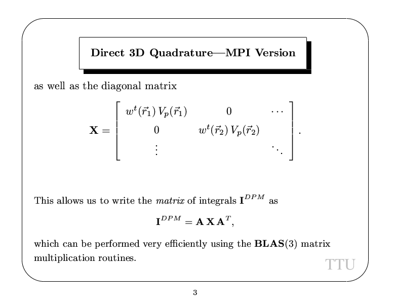 Scalable Matrix Integration -- Slide 3