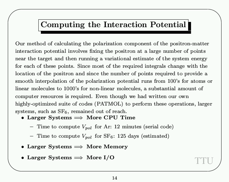 Computing the Interaction Potential -- Slide
14
