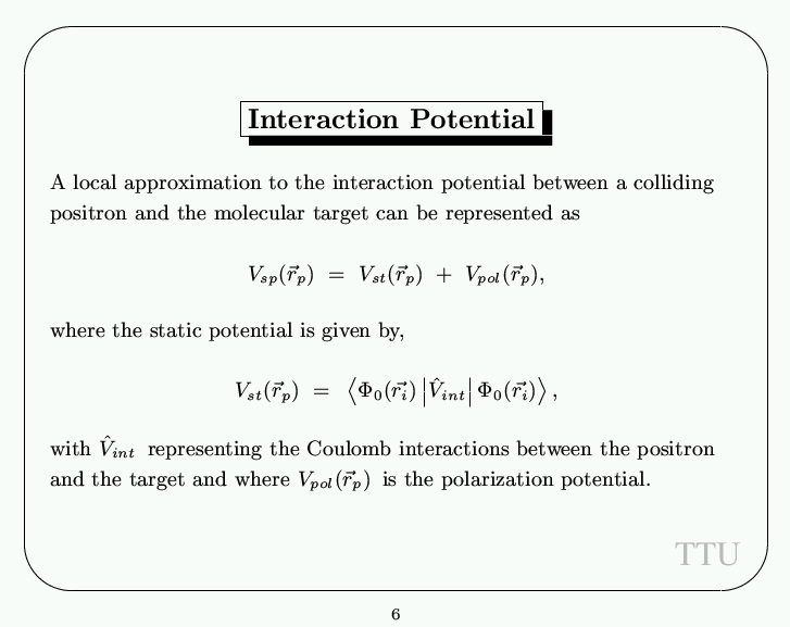 Interaction Potential -- Slide
6